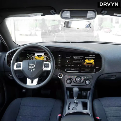 DRVYN RoadNavi 24'' Dual Screen Android Car Radio Digital Cluster for Dodge Charger 2011-2019 Auto Speedometer Dashboard