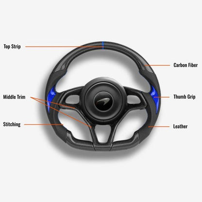 McLaren GT Custom Steering Wheel - Carbon Fiber Performance Upgrade | DRVYN